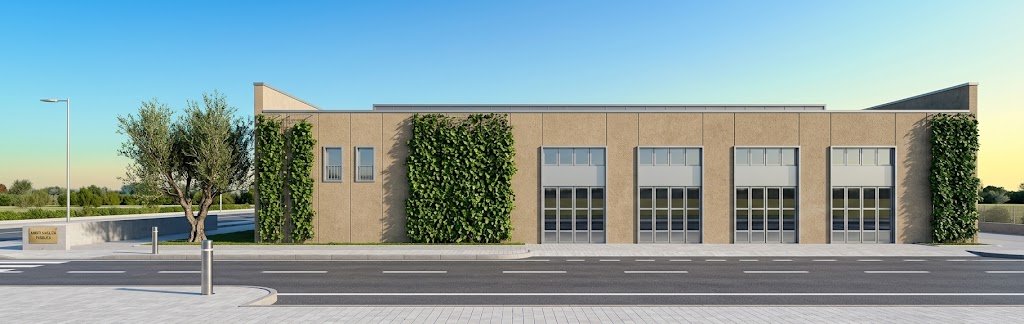 Rendering del complesso di 4 unità artigianali a Campi Bisenzio