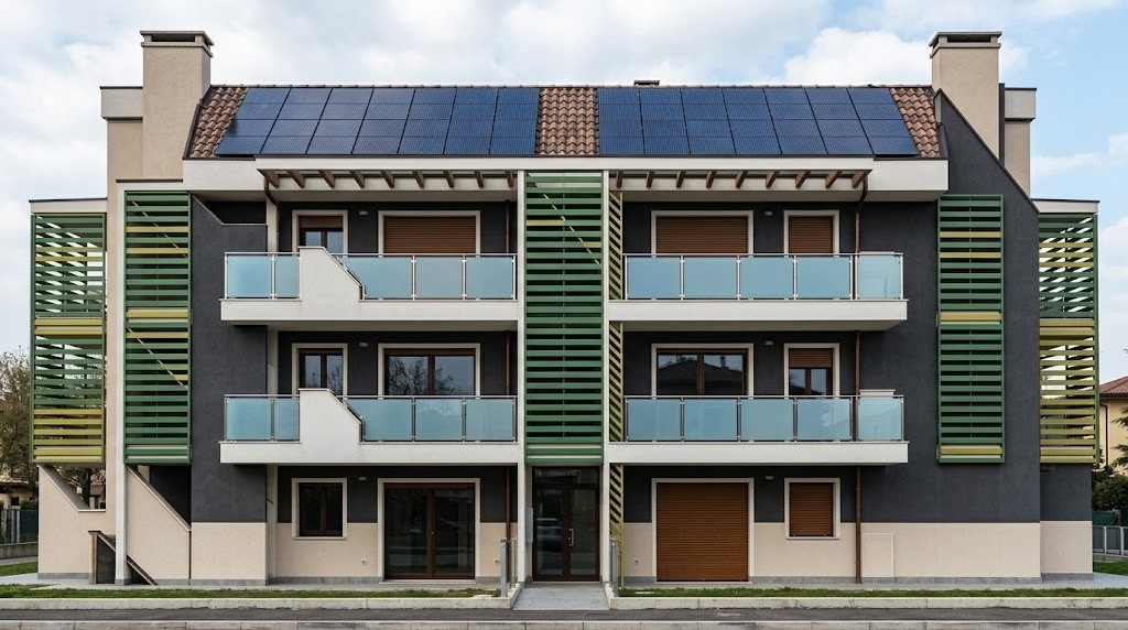 Rendering delle nuove residenze nZEB a Firenze Castello